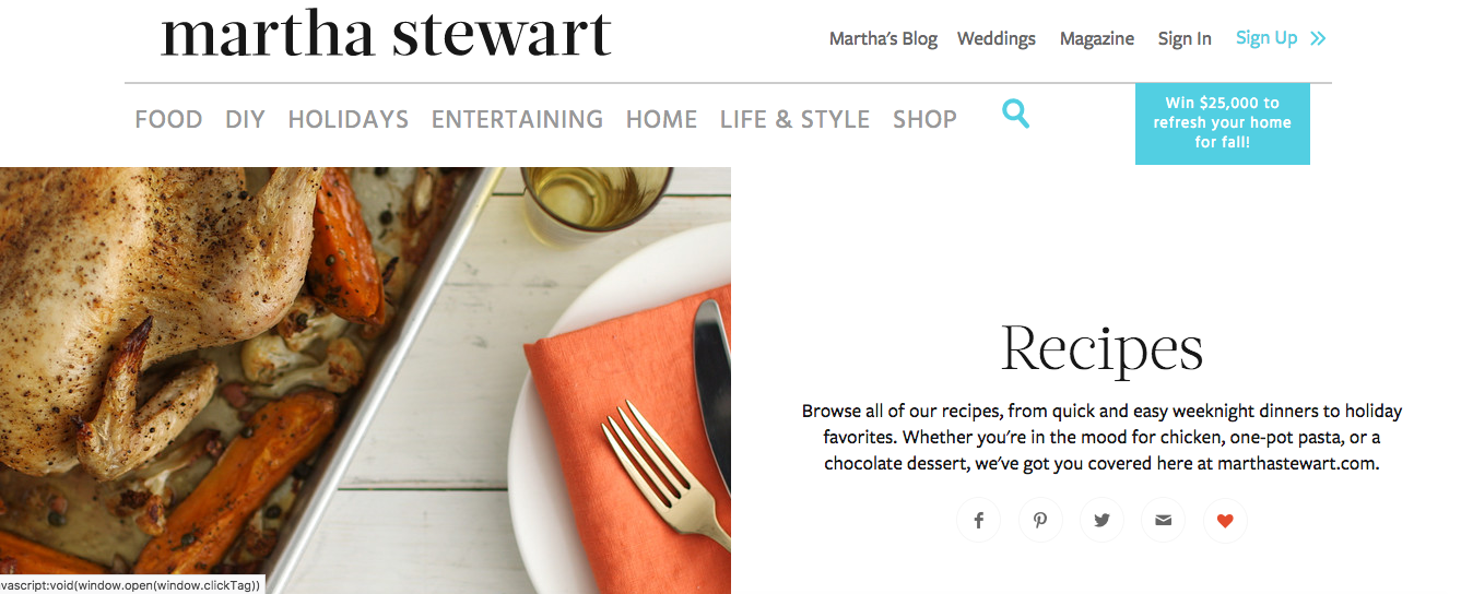 Martha Stewart Web Site