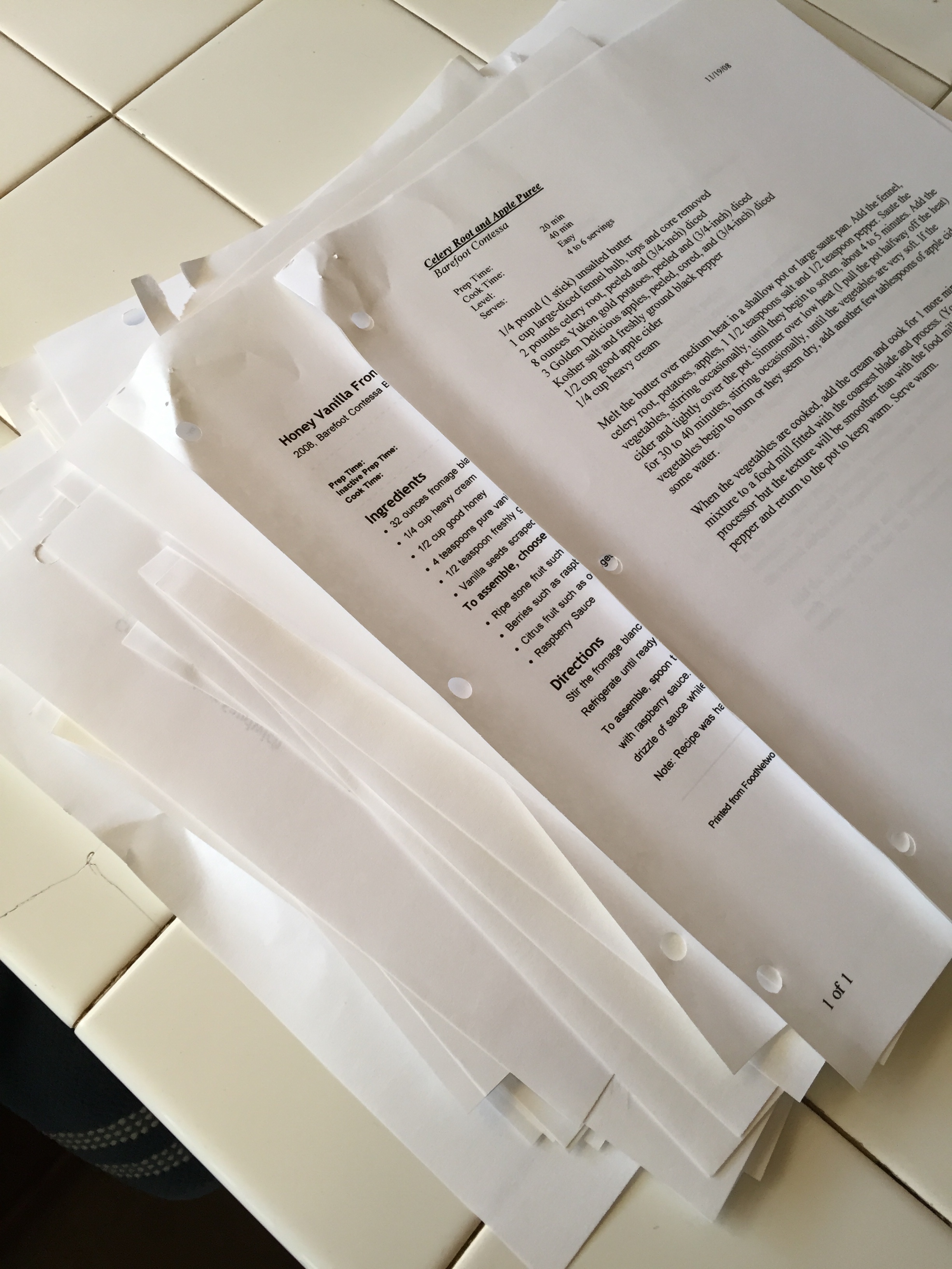 Printed Recipes
