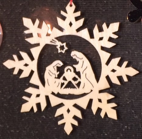 Nativity Snowflake Ornament